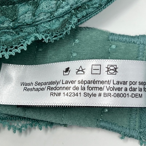 NWT Adore Me Jana Push Up Bra. Oil Blue/Mallard Green. Size 38D - Picture 5 of 8